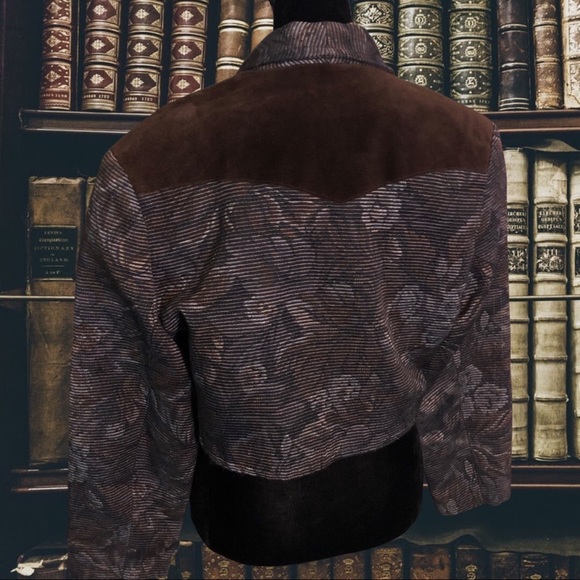 80 Dark floral crop blazer - Picture 2 of 4